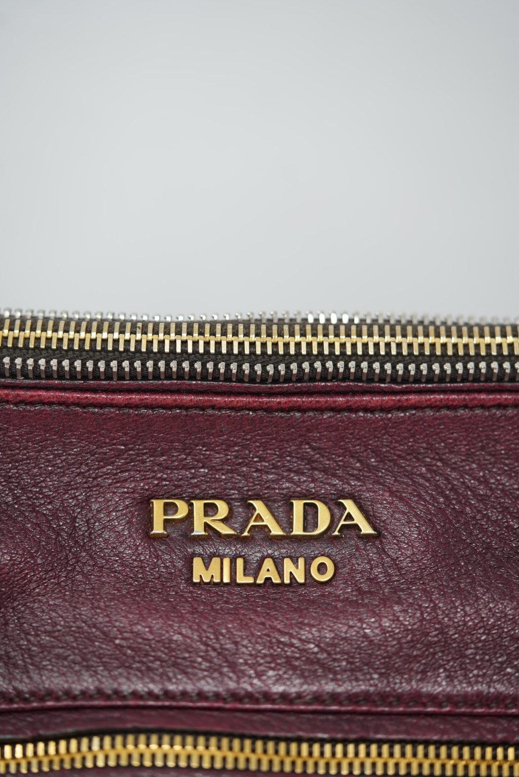 Prada Zip Leather Hobo Bag Replaced Lining