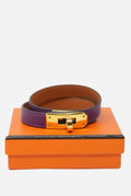 Hermes Mini Kelly Double Tour Bracelet Purple