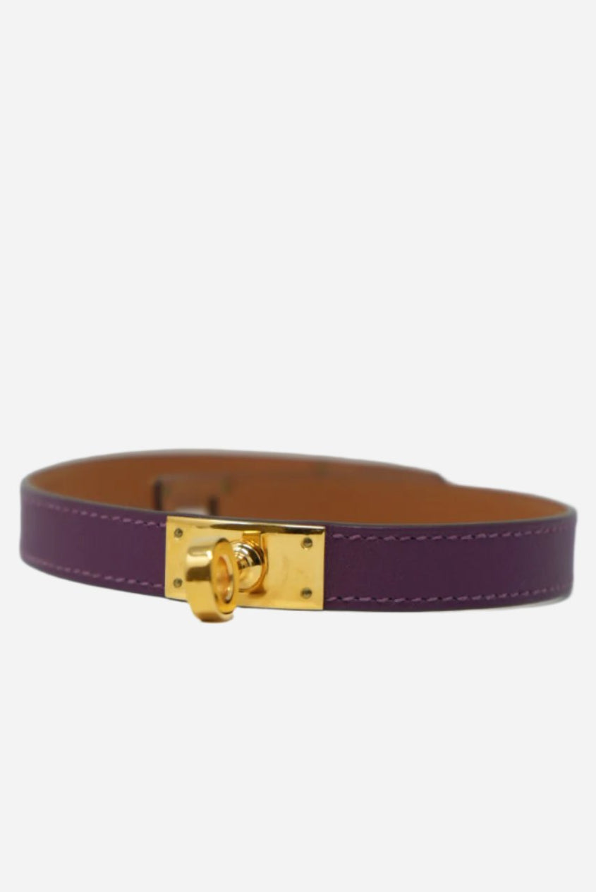 Hermes Mini Kelly Double Tour Bracelet Purple