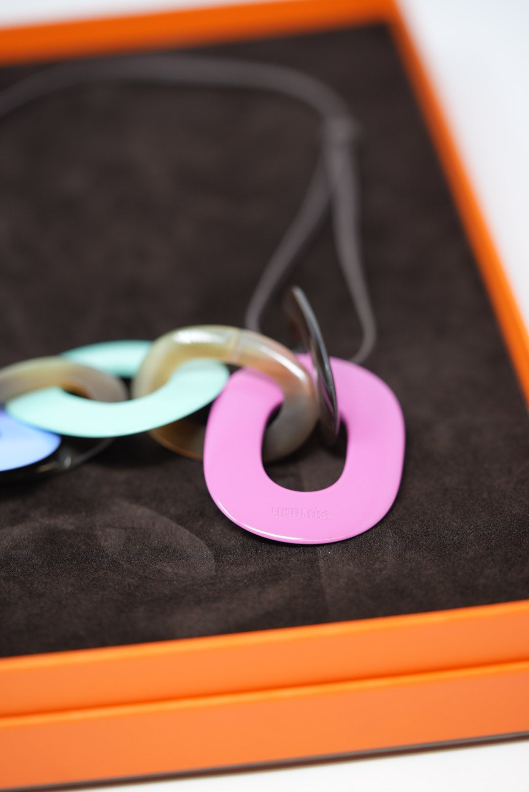 Hermes Horn/ Lacquered-Wood Necklace