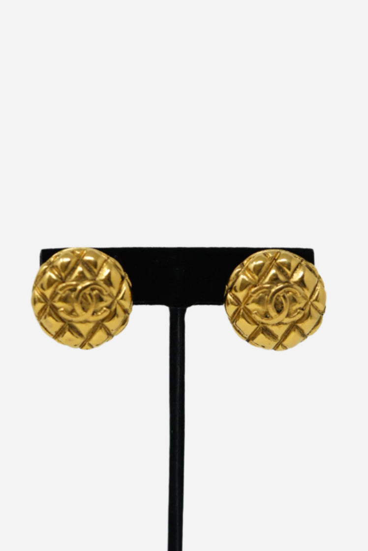 Pre-owned Chanel 90's CC Earrings Clip-On