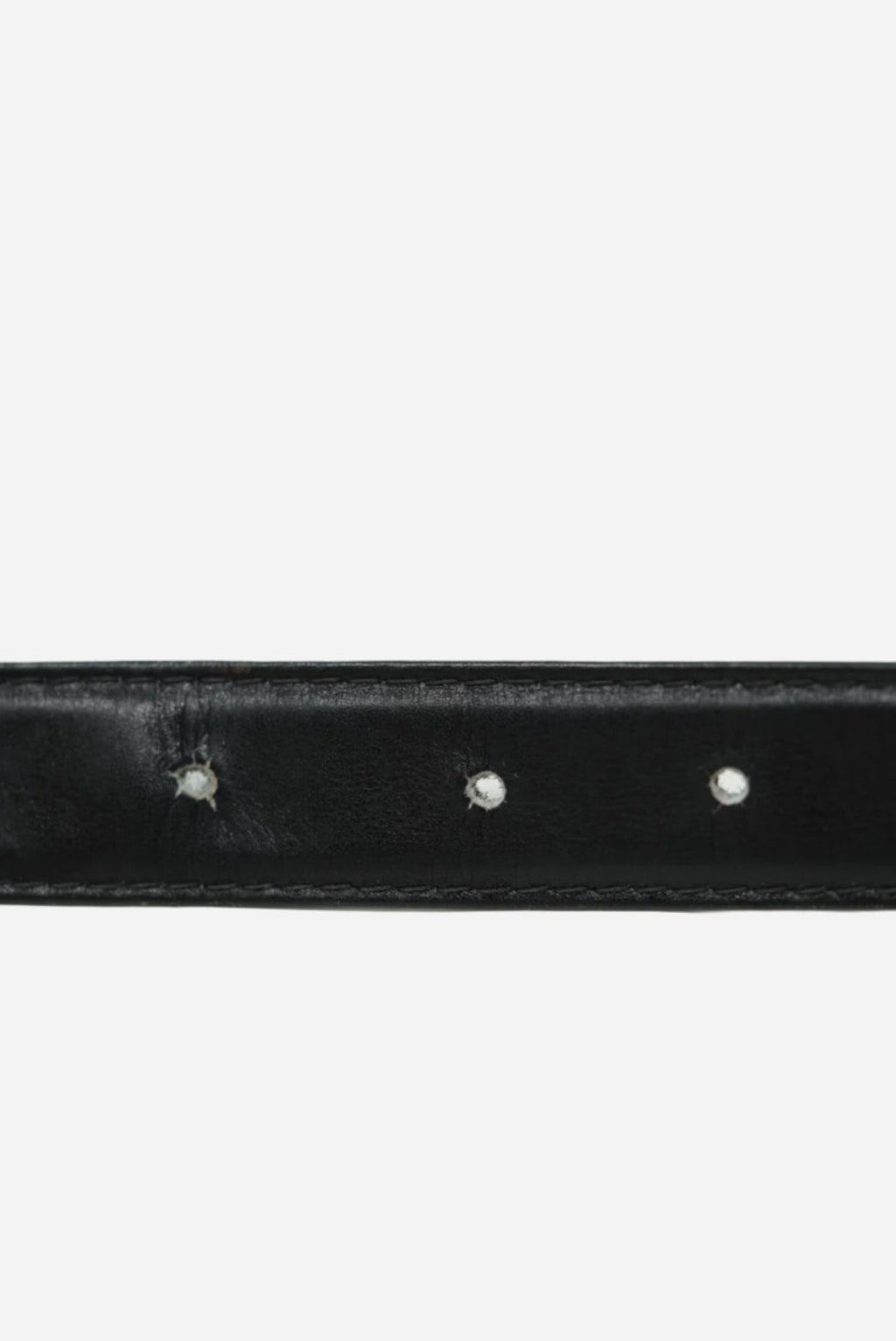 Celine Black Leather Carriage Belt