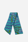Hermes Blue Silk Twilly Scarf