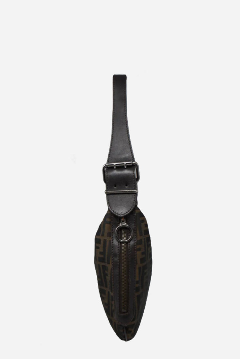 Fendi Canvas Zucca FF Shoulder Bag