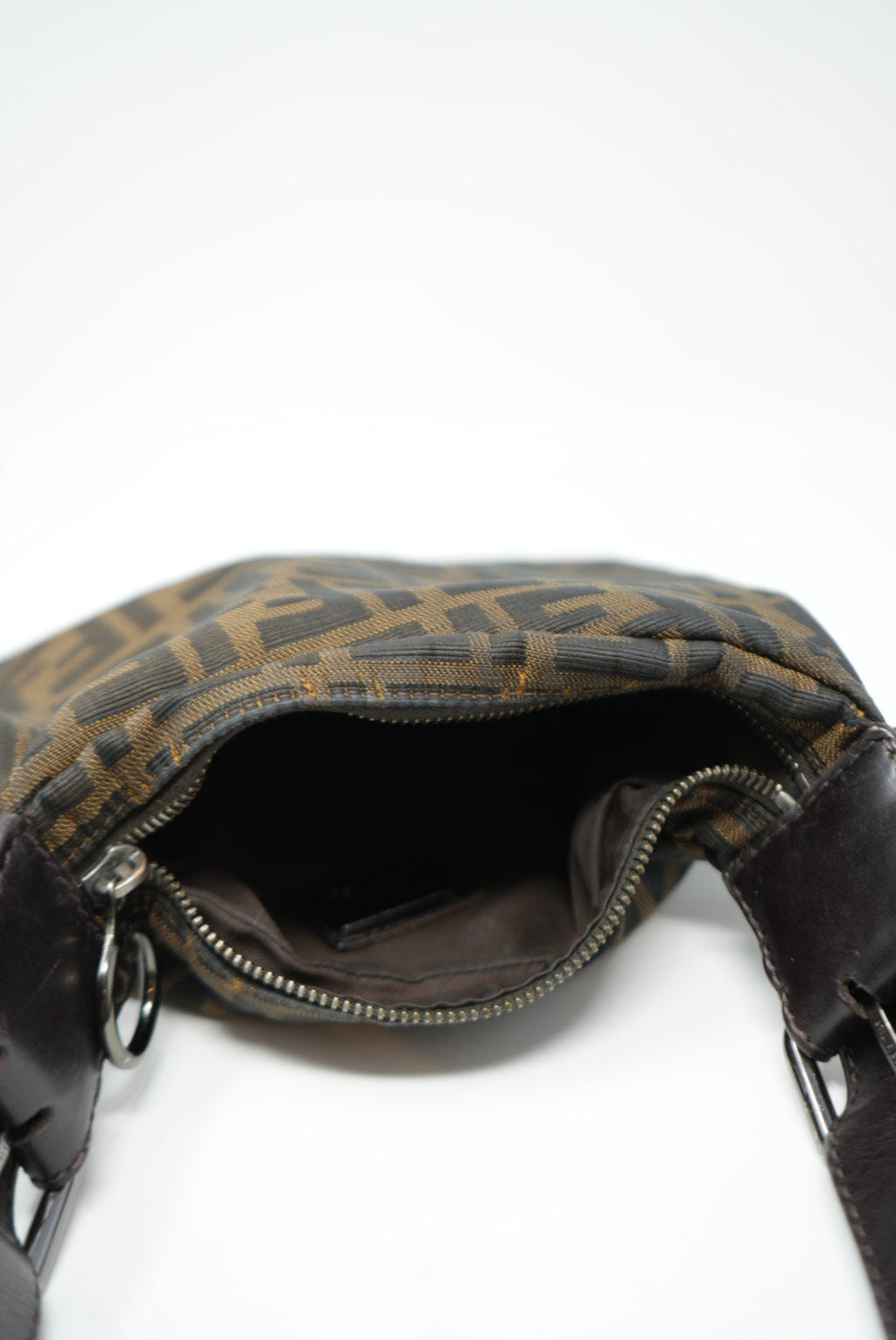 Fendi Canvas Zucca FF Shoulder Bag