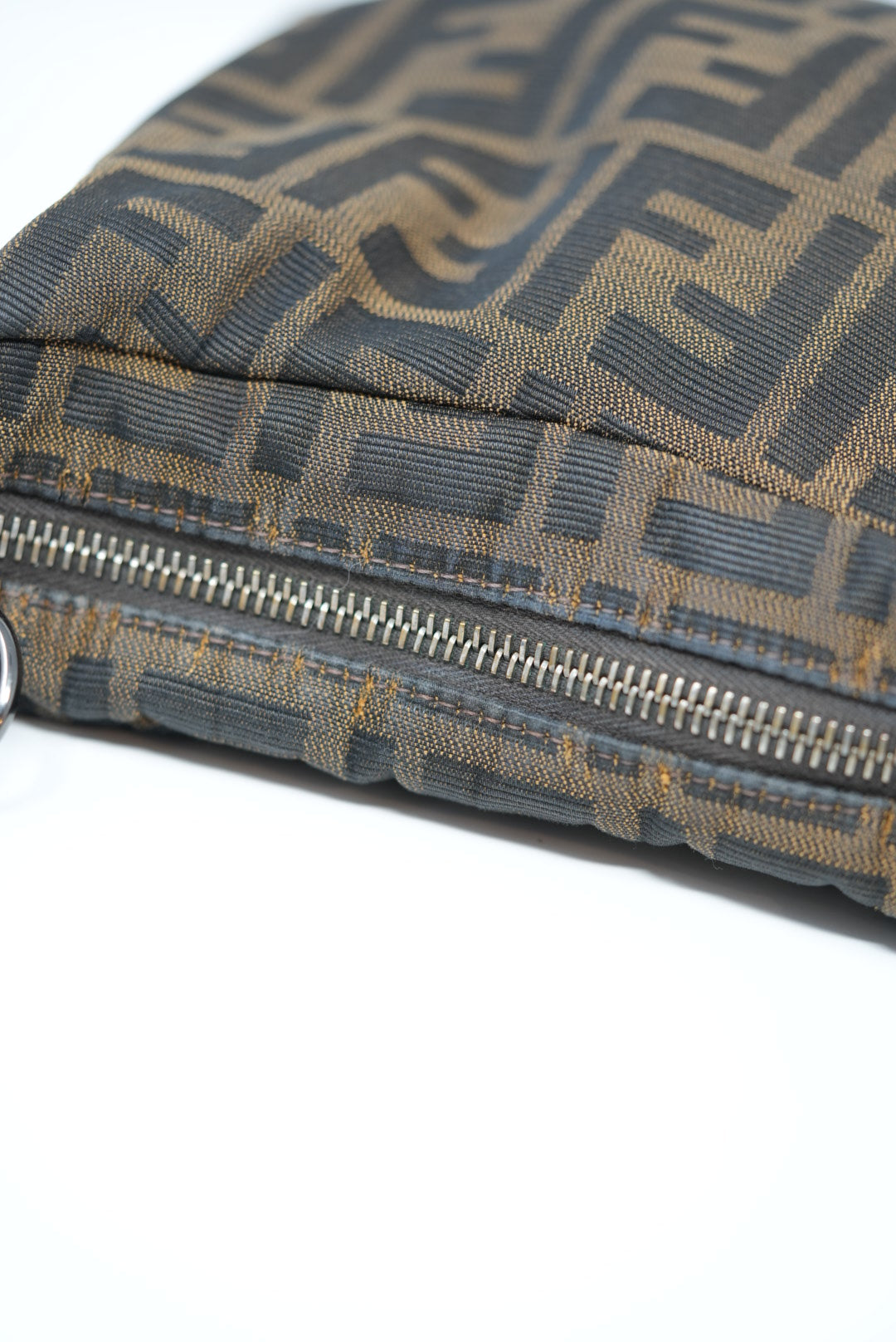 Fendi Canvas Zucca FF Shoulder Bag