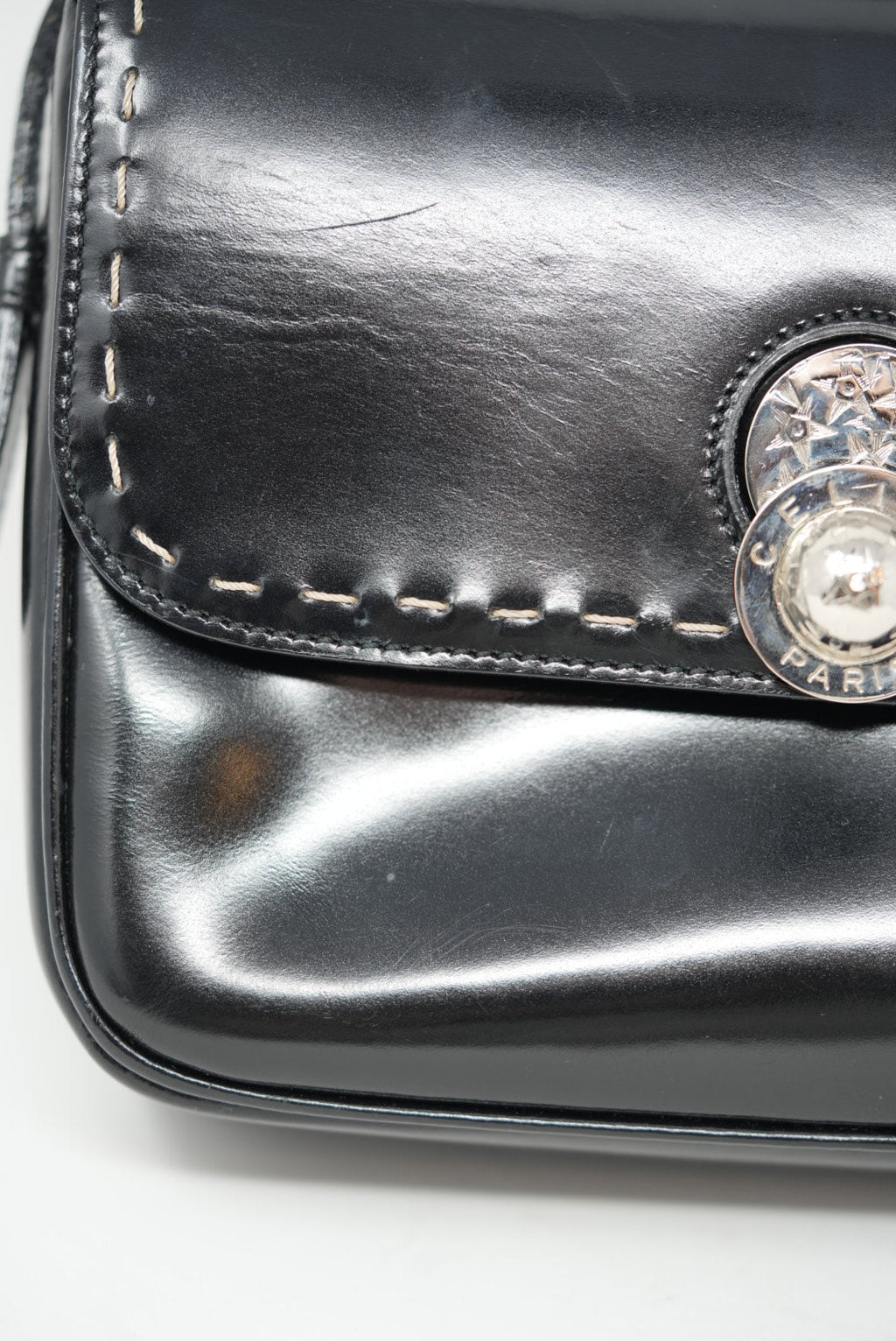 Celine Black Leather Crossbody Bag