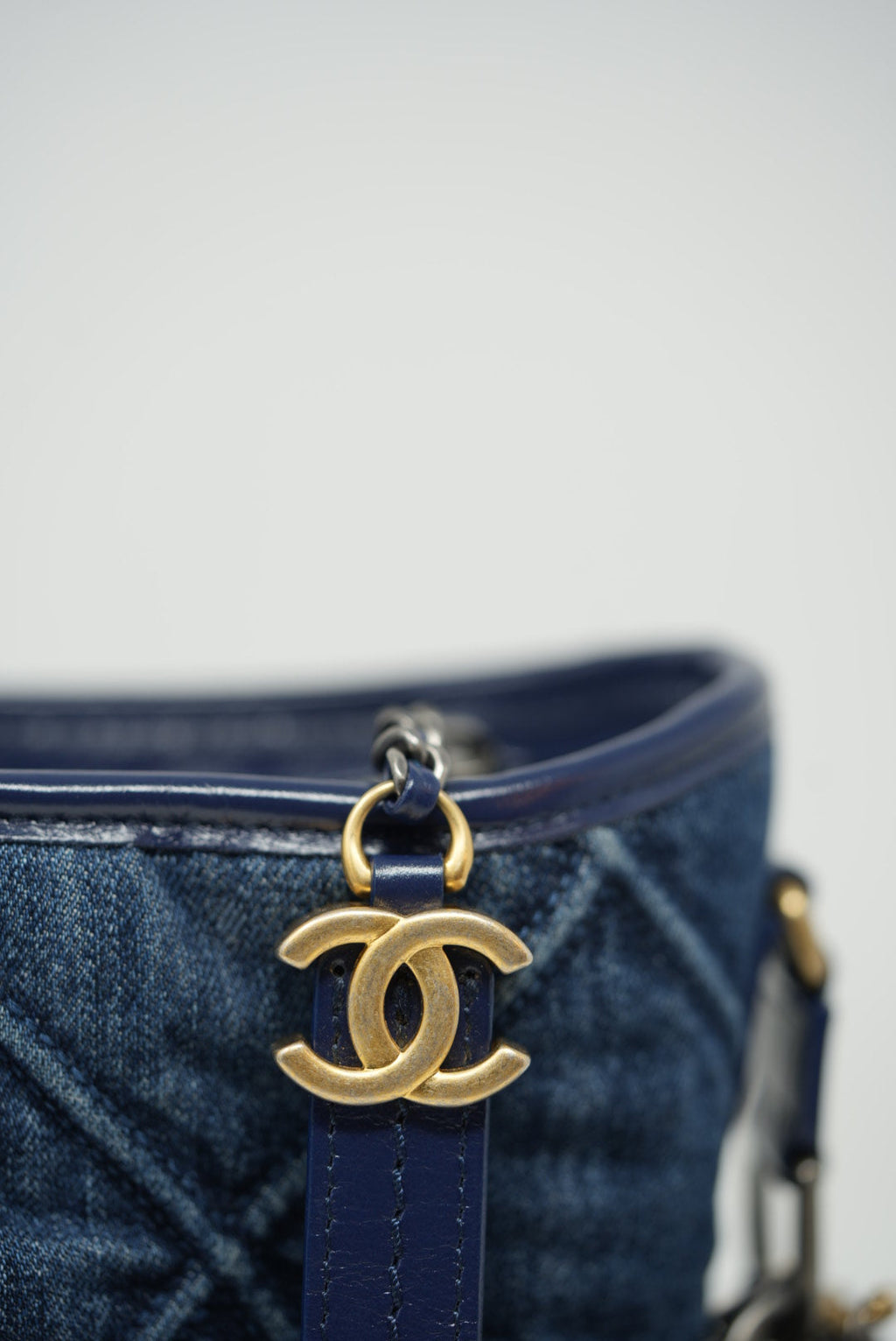 Pre-owned Chanel 2020 Small Denim Gabrielle Denim Hobo Bag
