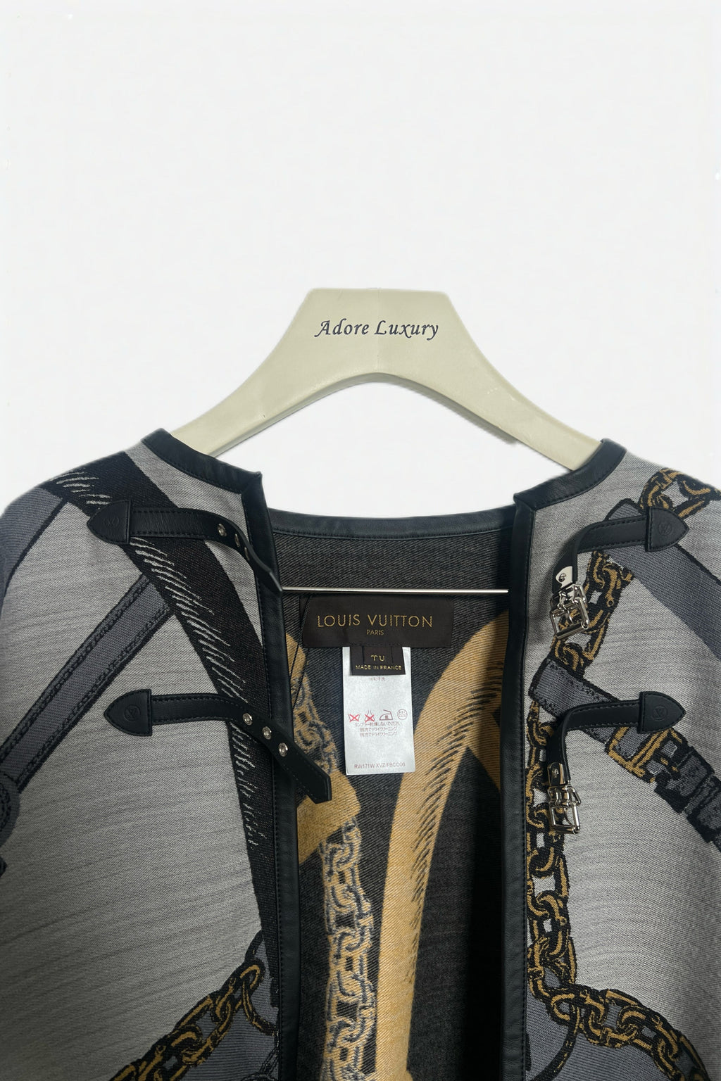 Louis Vuitton Wool/Silk Multicolor Coat Cape Oversized Oversized