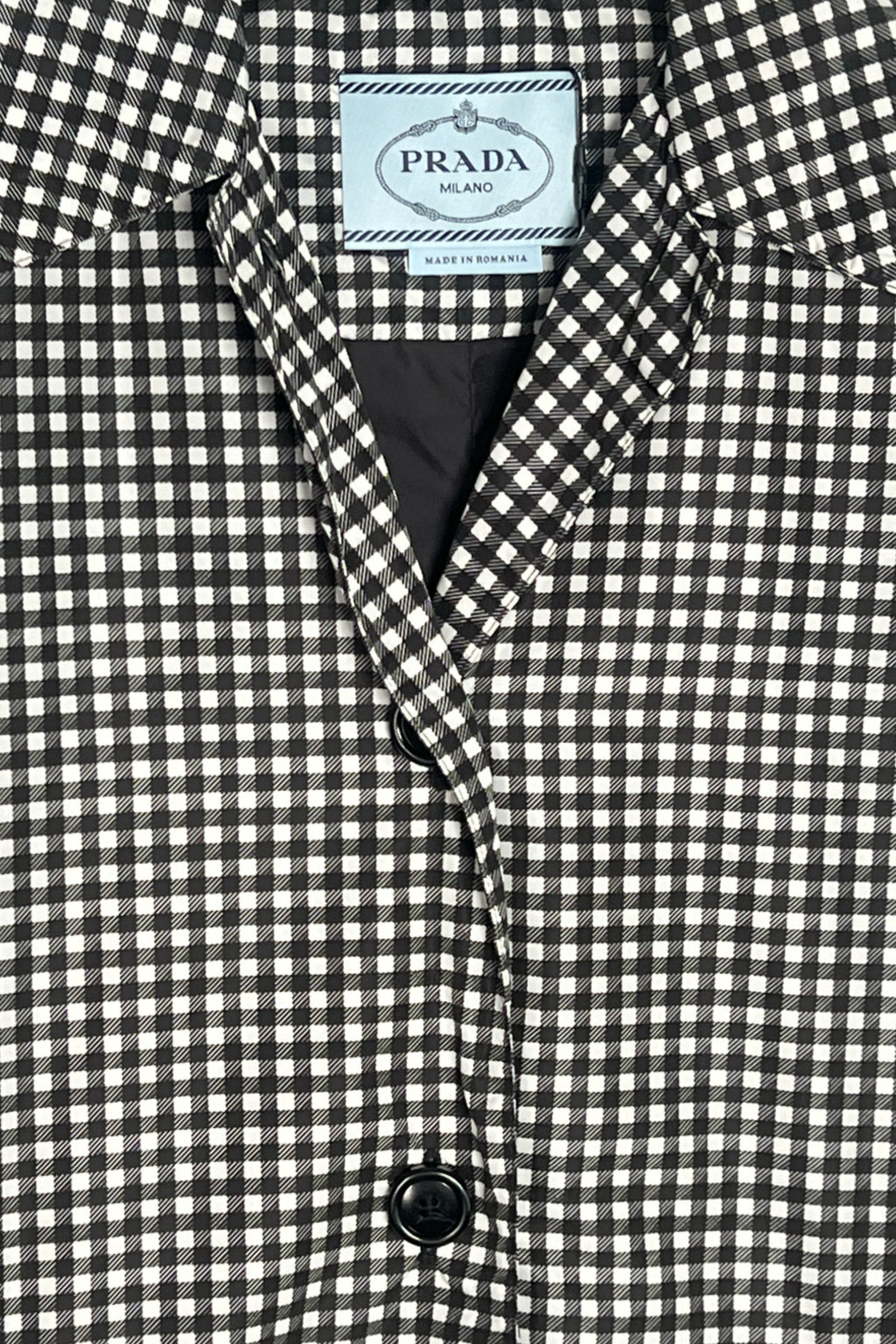 Prada Nylon houndstooth Jacket Size 38