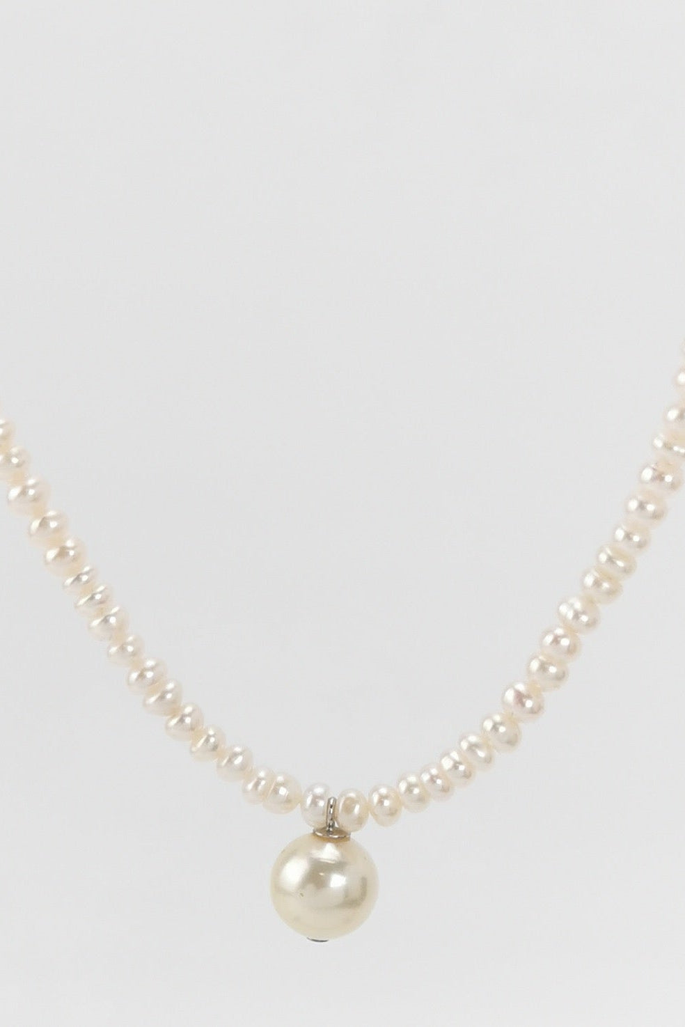 TASAKI Vintage Baby Pearl Necklace With Silver Clasp