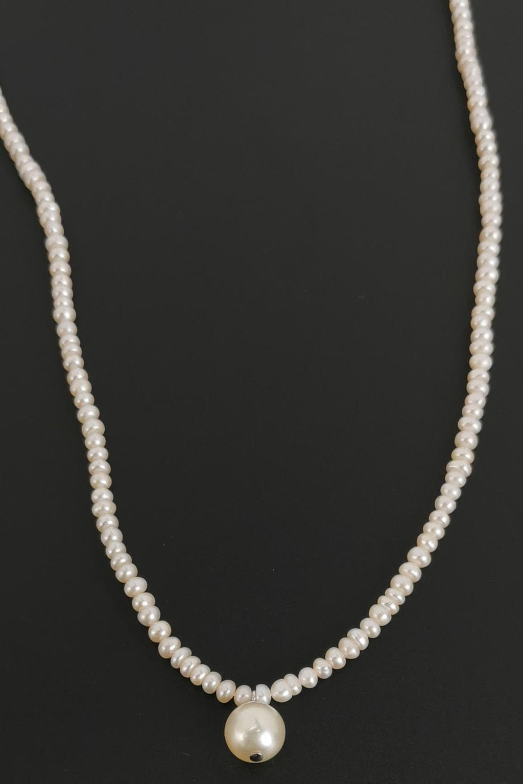 TASAKI Vintage Baby Pearl Necklace With Silver Clasp