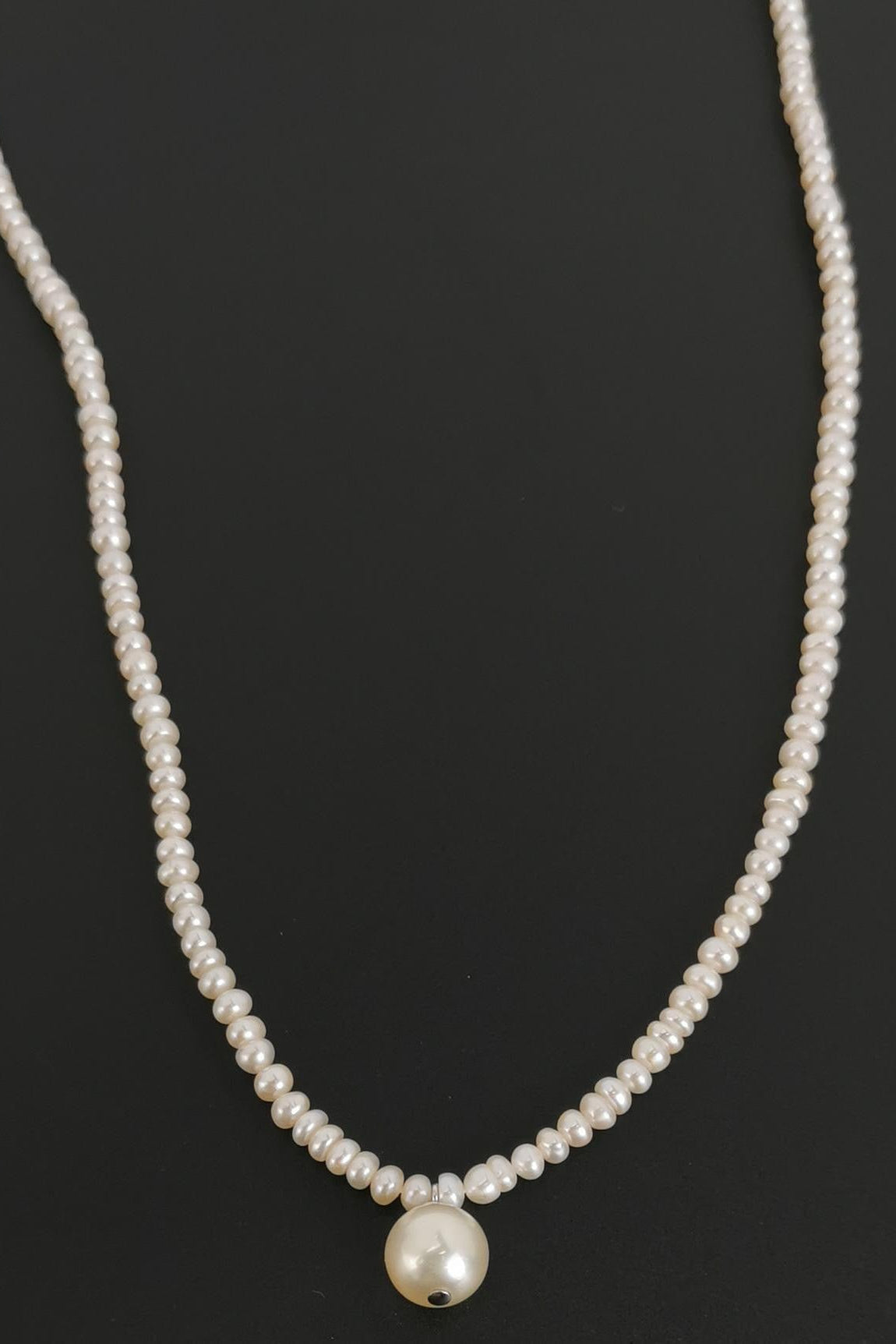 TASAKI Vintage Baby Pearl Necklace With Silver Clasp