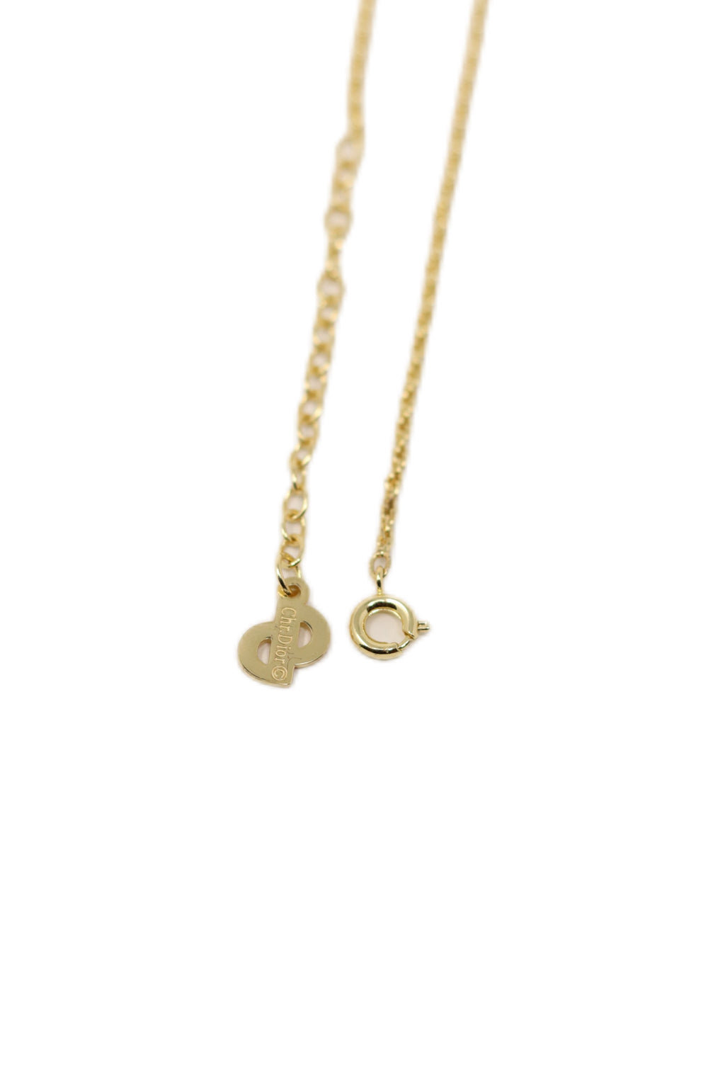 Christian Dior Vintage Gold-Tone CD Logo Necklace
