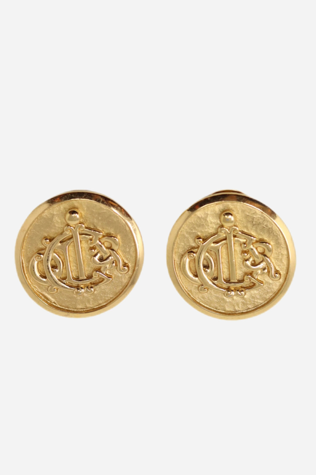 Christian Dior Pumpkin Carriage Earrings Clip-On