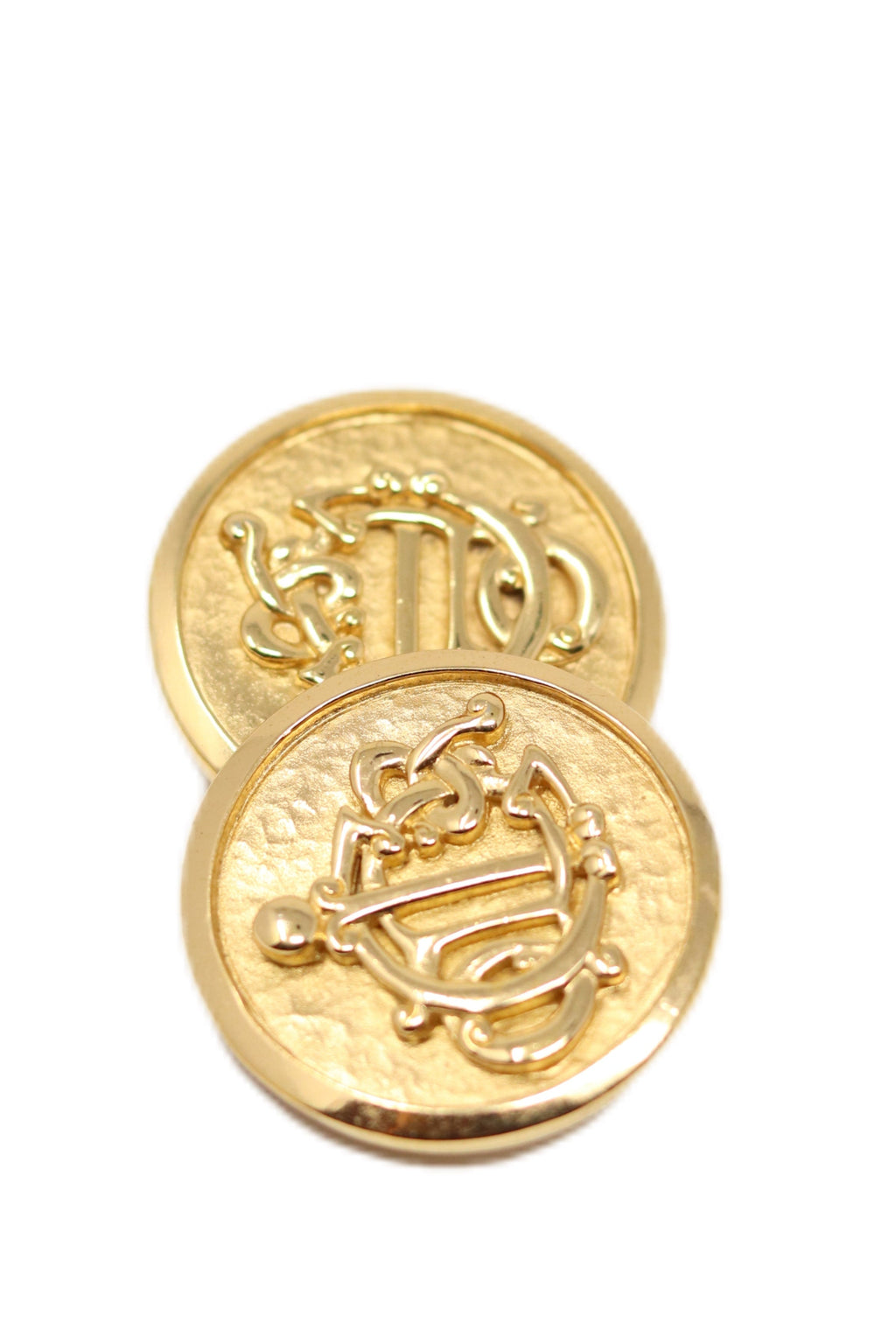 Christian Dior Pumpkin Carriage Earrings Clip-On