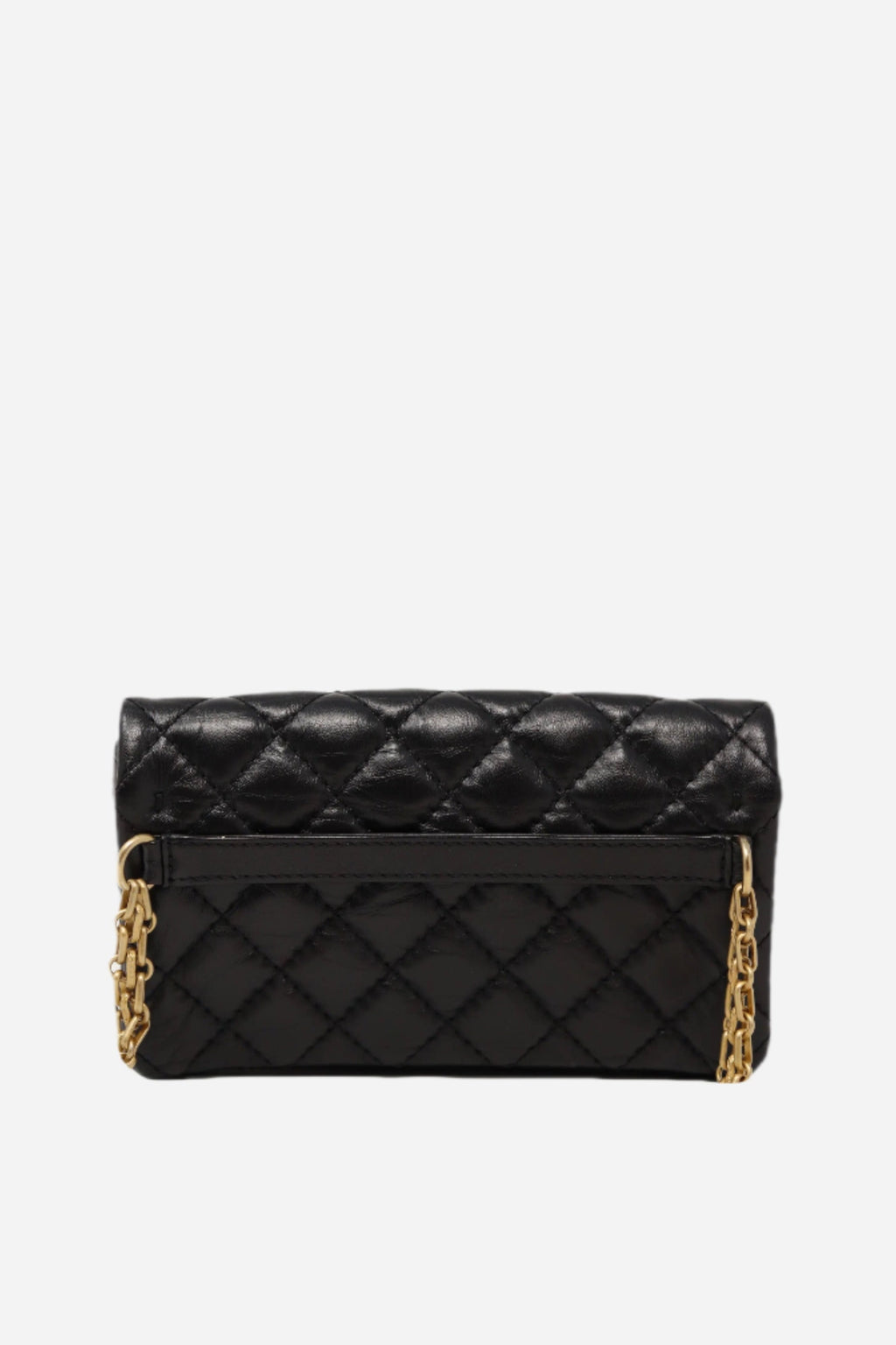 Pre-Owned Chanel 2019 Black Aged Calfskin 2.55 mini Waist Bag