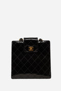 Pre-Owned Chanel 1996-1997 Patent Wild Stitch Tote Bag